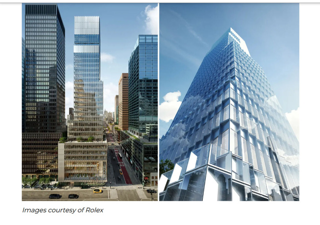 Rolex 665 Fifth Avenue : l'architecture au rythme de la lunette cannelée