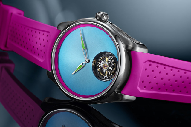 Bucherer Exclusive H. Moser & Cie Pioneer Tourbillon Miami : comme un petit air de Miami Vice