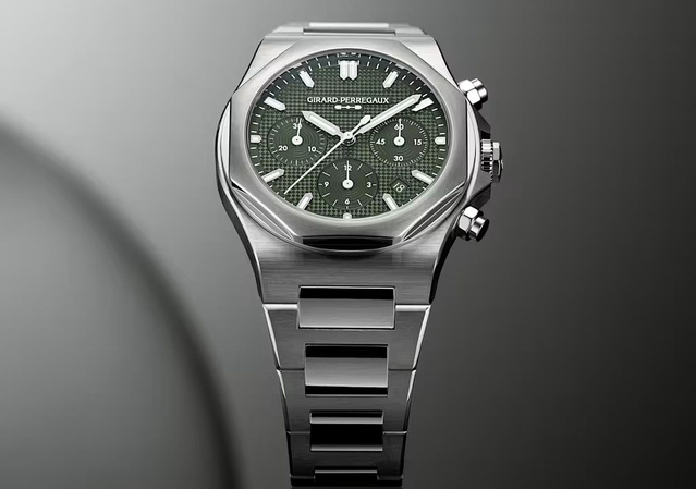 Laureato Chronograph Bucherer x Girard Perregaux : exit le bleu, place au vert