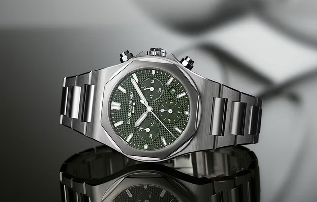 Laureato Chronograph Bucherer x Girard Perregaux : exit le bleu, place au vert