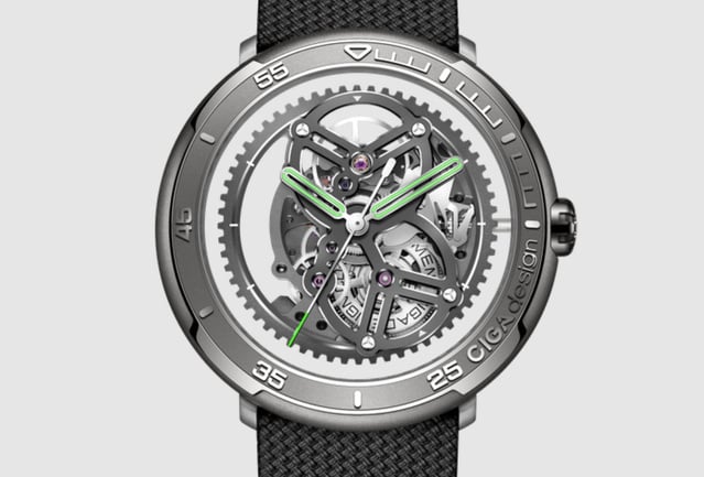CIGA Design Vector : un cadran squelette aux accents sportifs CIGA Design Vector : un cadran squelette aux accents sportifs