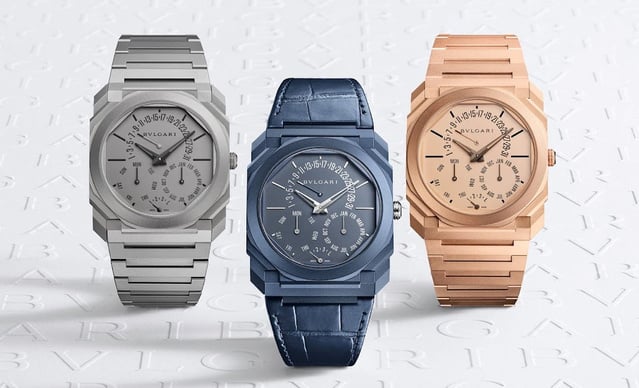 Bvlgari Octo Finissimo : un QP en titane PVD bleu monochrome