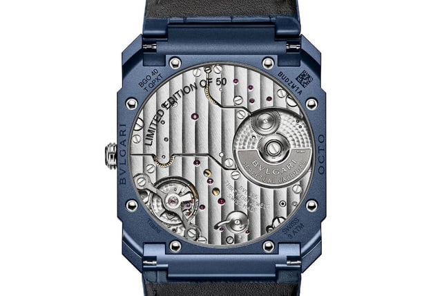 Bvlgari Octo Finissimo : un QP en titane PVD bleu monochrome