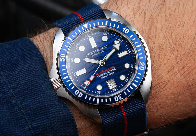 Jacques Bianchi JB200 Marégraphe II : montée en gamme pour montre des profondeurs Jacques Bianchi JB200 Marégraphe II : montée en gamme pour montre des profondeurs