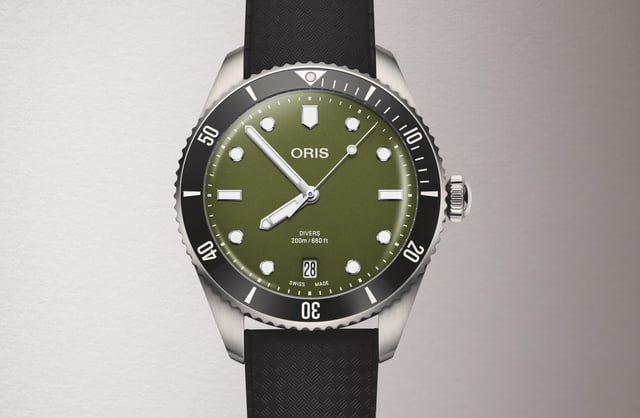 Oris Divers Date : un cadran kaki qui évoque les équipements militaires vintage