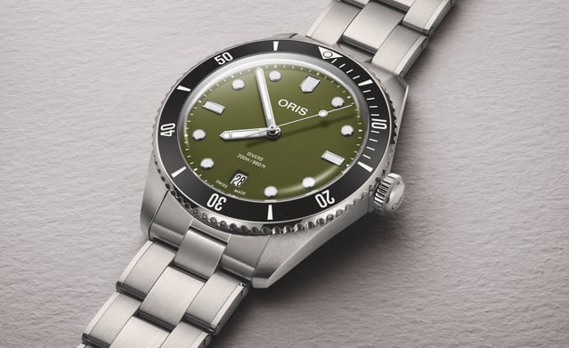 Oris Divers Date : un cadran kaki qui évoque les équipements militaires vintage Oris Divers Date : un cadran kaki qui évoque les équipements militaires vintage