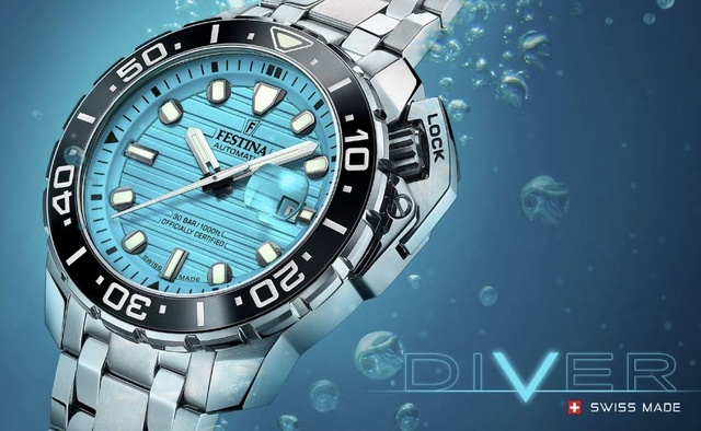 Festina Swiss Made Automatic Diver : une plongeuse efficace à moins de 1.500 euros