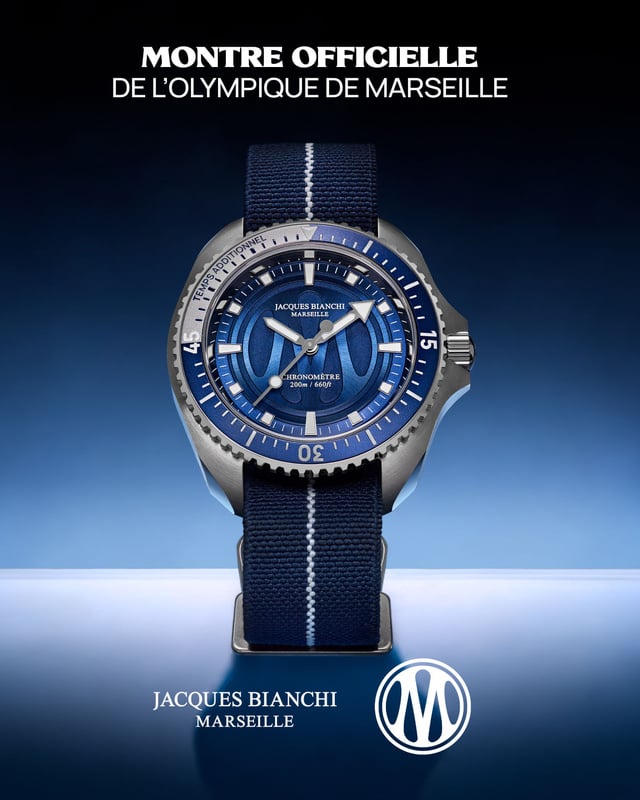 Olympique de Marseille et Jacques Bianchi : une première montre aux couleurs du club phocéen