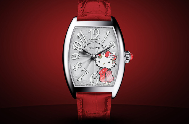 Franck Muller imagine une Cintrée Curvex aux couleurs d'Hello Kitty