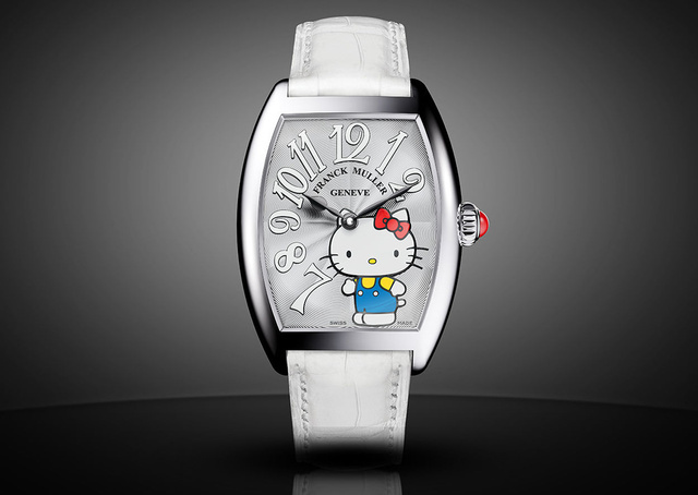 Franck Muller imagine une Cintrée Curvex aux couleurs d'Hello Kitty
