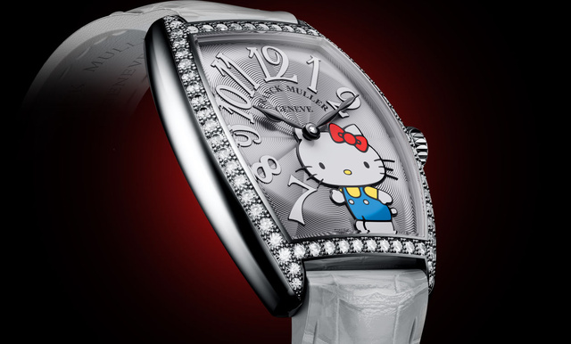 Franck Muller imagine une Cintrée Curvex aux couleurs d'Hello Kitty