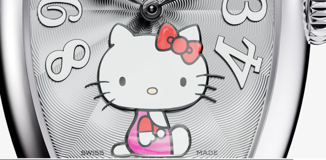 Franck Muller imagine une Cintrée Curvex aux couleurs d'Hello Kitty