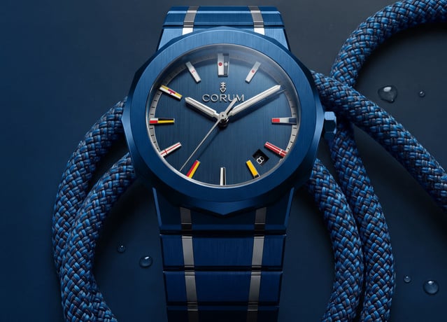 Corum Admiral : quand la céramique permet de retrouver le bleu des années 80 Corum Admiral : quand la céramique permet de retrouver le bleu des années 80