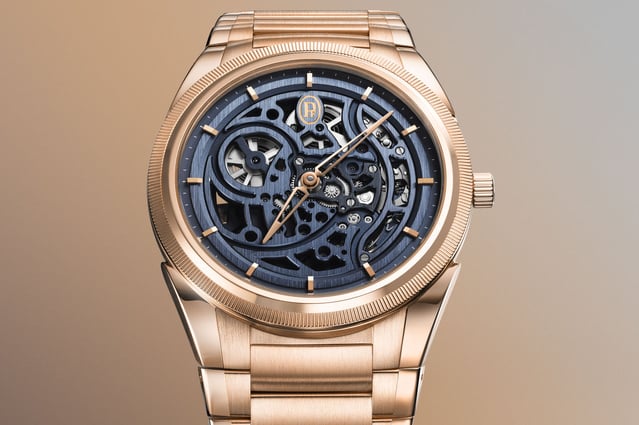 Parmigiani Fleurier TONDA PF Skeleton : quand l'or rose rencontre le Milano Blue
