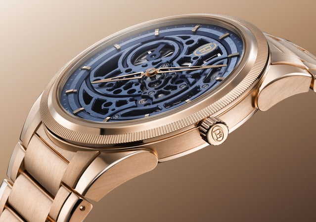 Parmigiani Fleurier TONDA PF Skeleton : quand l'or rose rencontre le Milano Blue