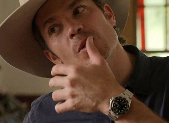 Justified : Timothy Olyphant porte une Rolex Submariner en acier