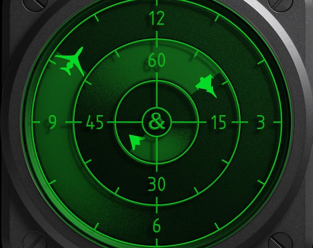 Bell & Ross BR-03 Green Radar Ceramic : trois avions pour donner l'heure