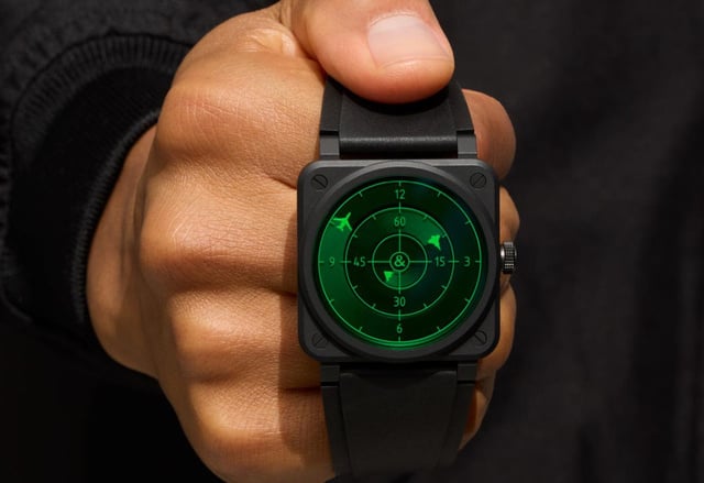 Bell & Ross BR-03 Green Radar Ceramic : trois avions pour donner l'heure