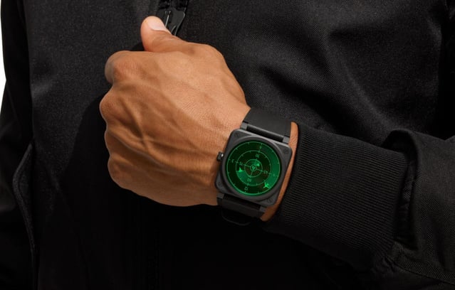 Bell & Ross BR-03 Green Radar Ceramic : trois avions pour donner l'heure