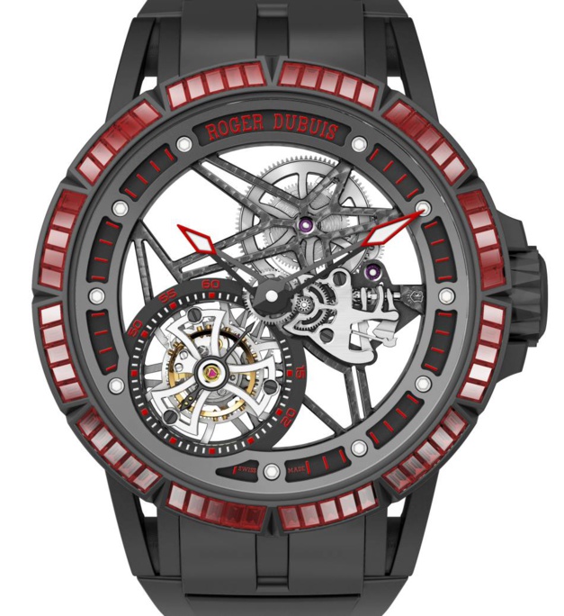 Roger Dubuis Excalibur Spider : tourbillon volant et pierres précieuses Roger Dubuis Excalibur Spider : tourbillon volant et pierres précieuses