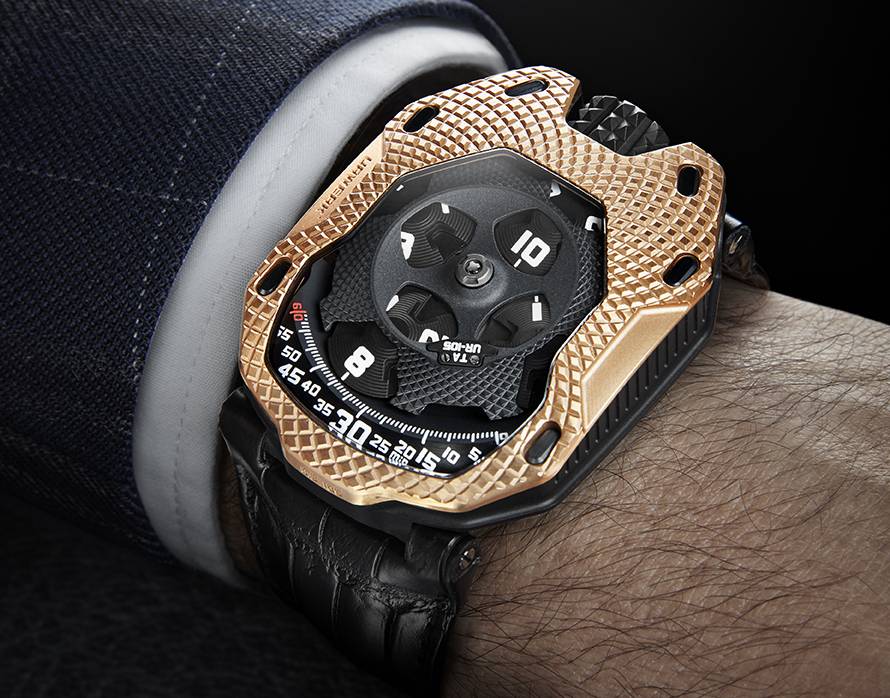 Urwerk UR-105 Raging Gold : le temps d'or