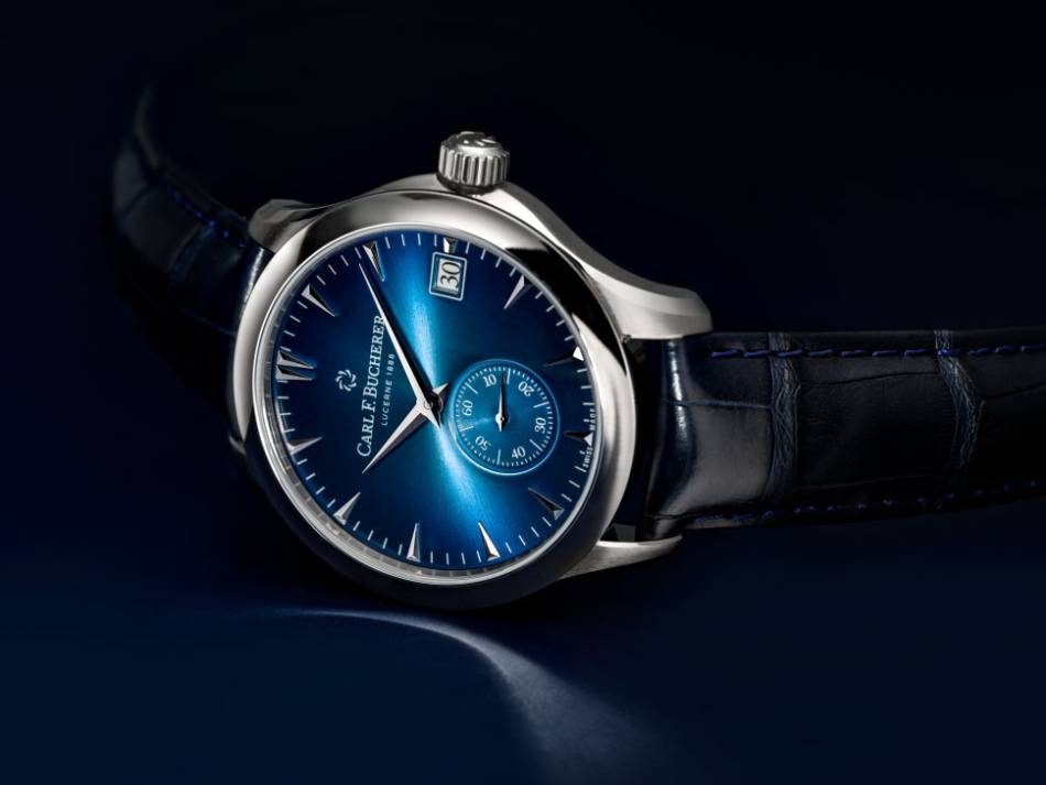 Carl F. Bucherer Manero Peripheral : série spéciale bleue