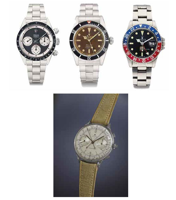 vente au enchere montre de luxe