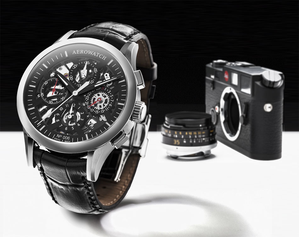 Aerowatch chronographe semi-squeletté