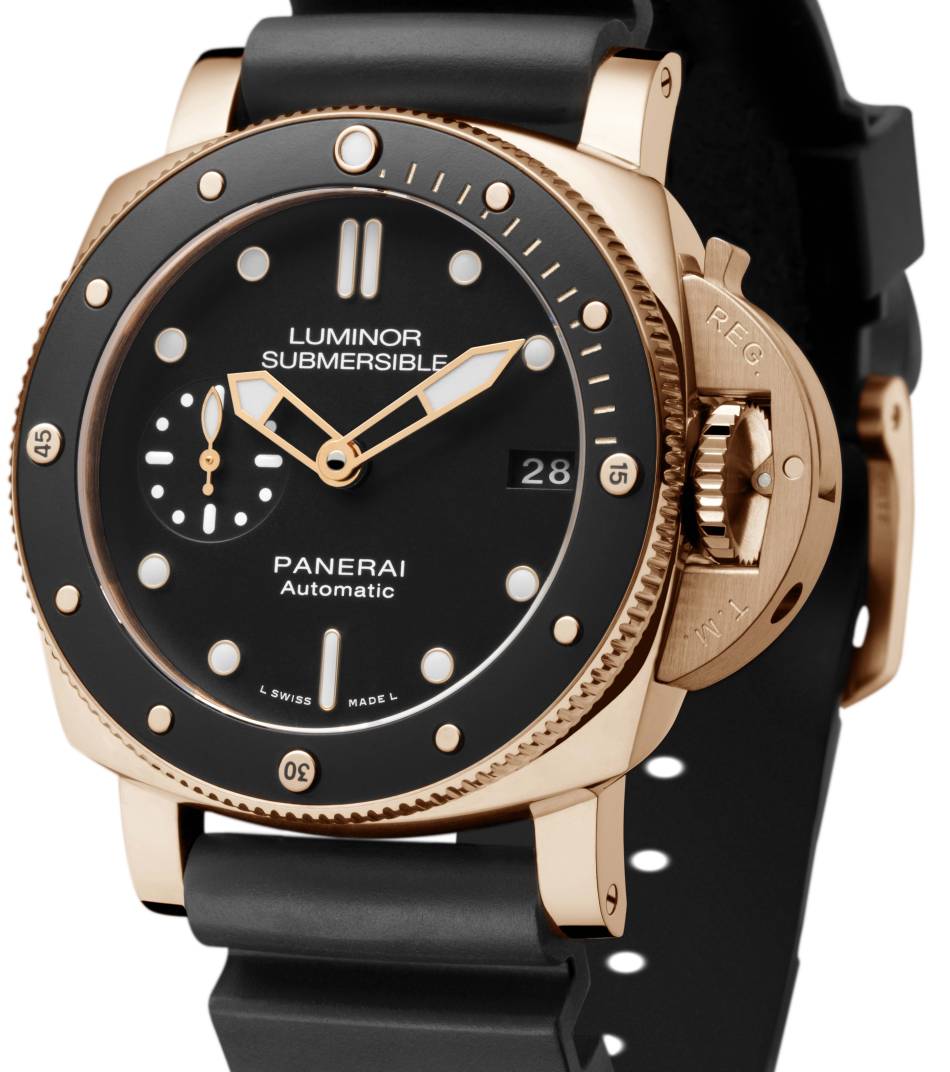 Panerai Submersible 1950 : 42 mm et en or !