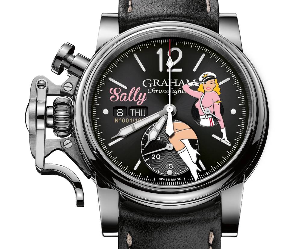 Graham Chronofighter Nose art : une pin-up au poignet