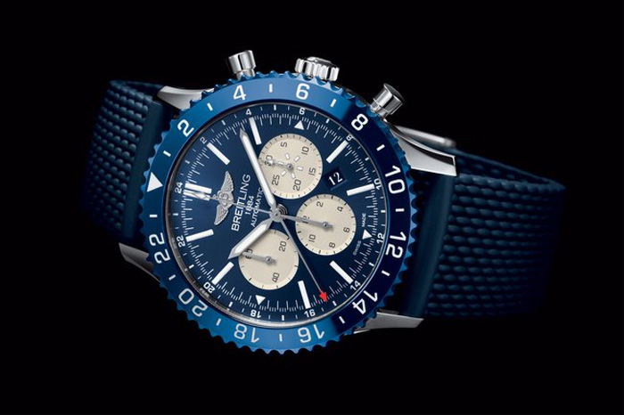 Breitling Chronoliner manuf' : du bleu pour la version boutique