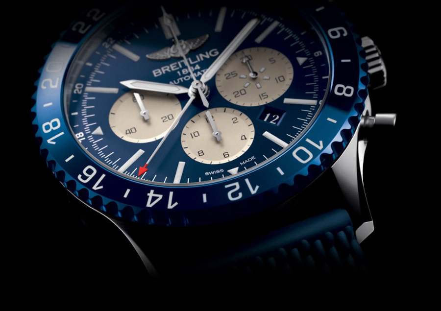 Breitling Chronoliner manuf' : du bleu pour la version boutique