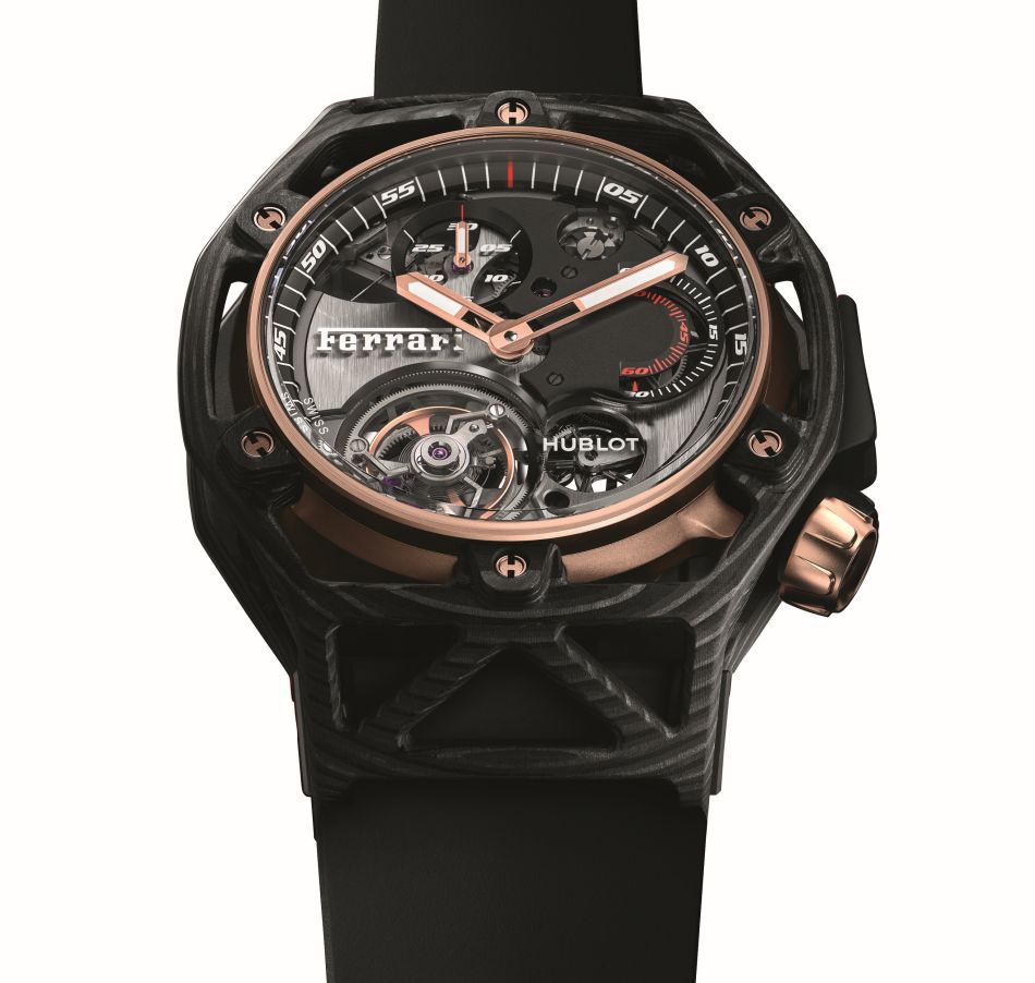 Hublot Techframe Ferrari : une pièce unique pour les 70 ans du constructeur de Maranello Hublot Techframe Ferrari : une pièce unique pour les 70 ans du constructeur de Maranello