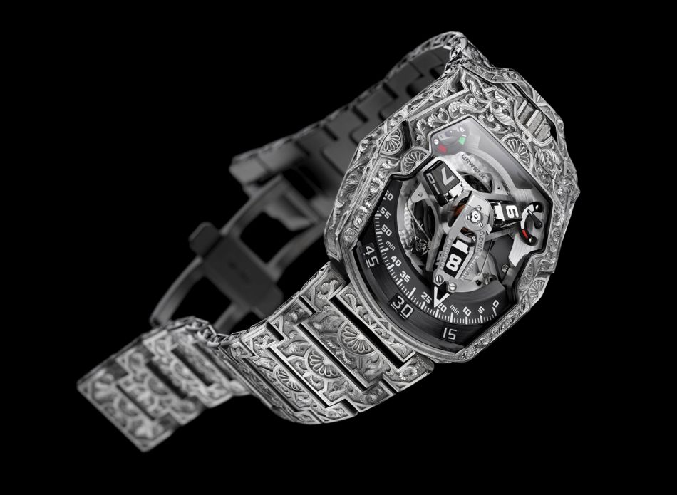 Urwerk UR-210 Dubaï : gravure à l'état pur pour cette pièce unique Urwerk UR-210 Dubaï : gravure à l'état pur pour cette pièce unique