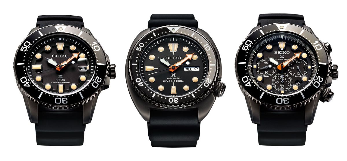 Seiko : beau trio de Prospex Solar Diver Seiko : beau trio de Prospex Solar Diver