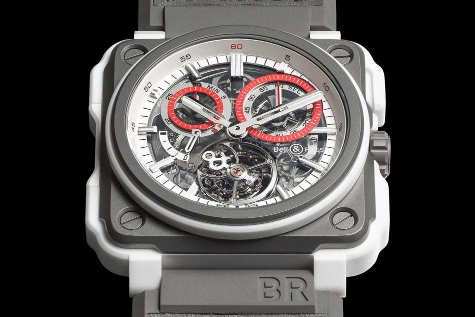 Bell & Ross BR-X1 White Hawk : tourbillon chrono monopoussoir