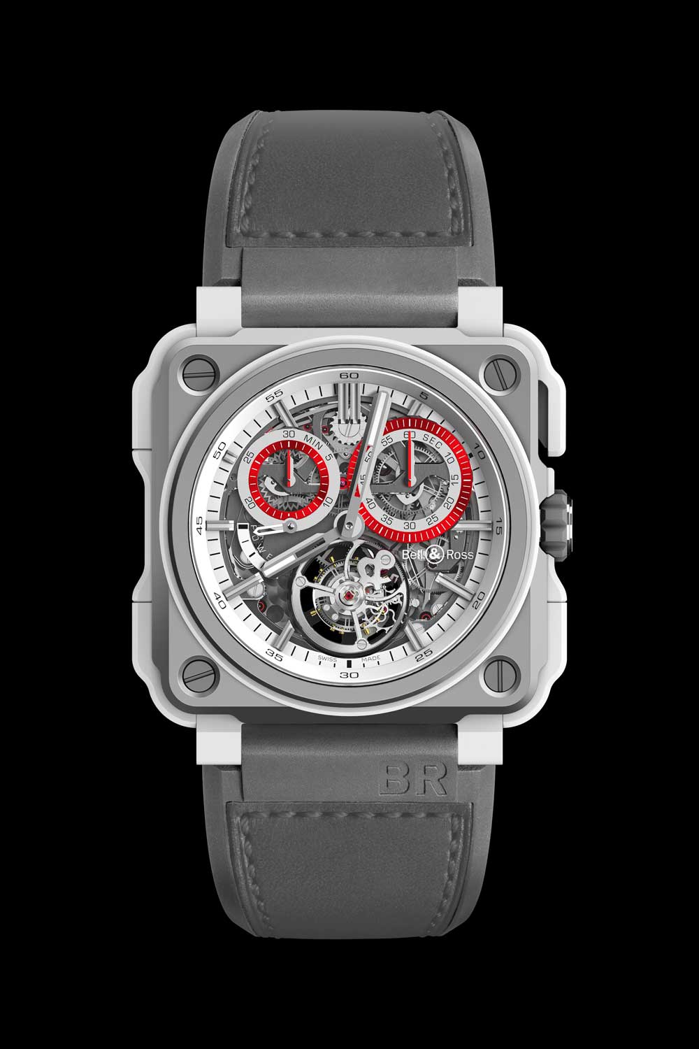 Bell & Ross BR-X1 White Hawk : tourbillon chrono monopoussoir Bell & Ross BR-X1 White Hawk : tourbillon chrono monopoussoir