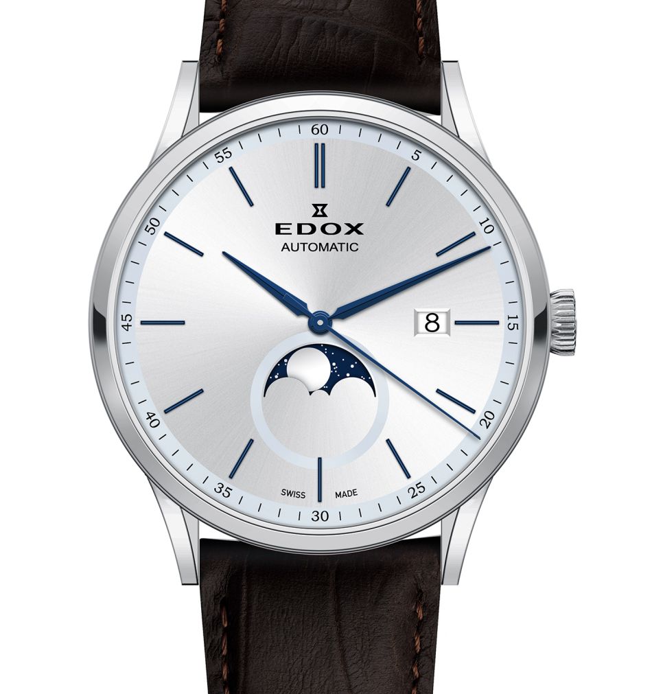 Edox Les Vauberts Automatic : une phase de Lune d'entrée de gamme