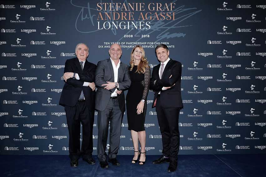 Longines : des montres aux enchères au profit des associations de Stephie Graff et Andre Agassi Longines : des montres aux enchères au profit des associations de Stephie Graff et Andre Agassi