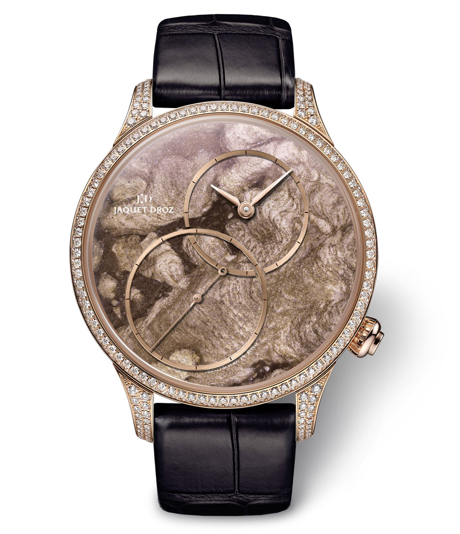 Jaquet Droz Grande Seconde Décentrée : météorite et stromatolithe Jaquet Droz Grande Seconde Décentrée : météorite et stromatolithe