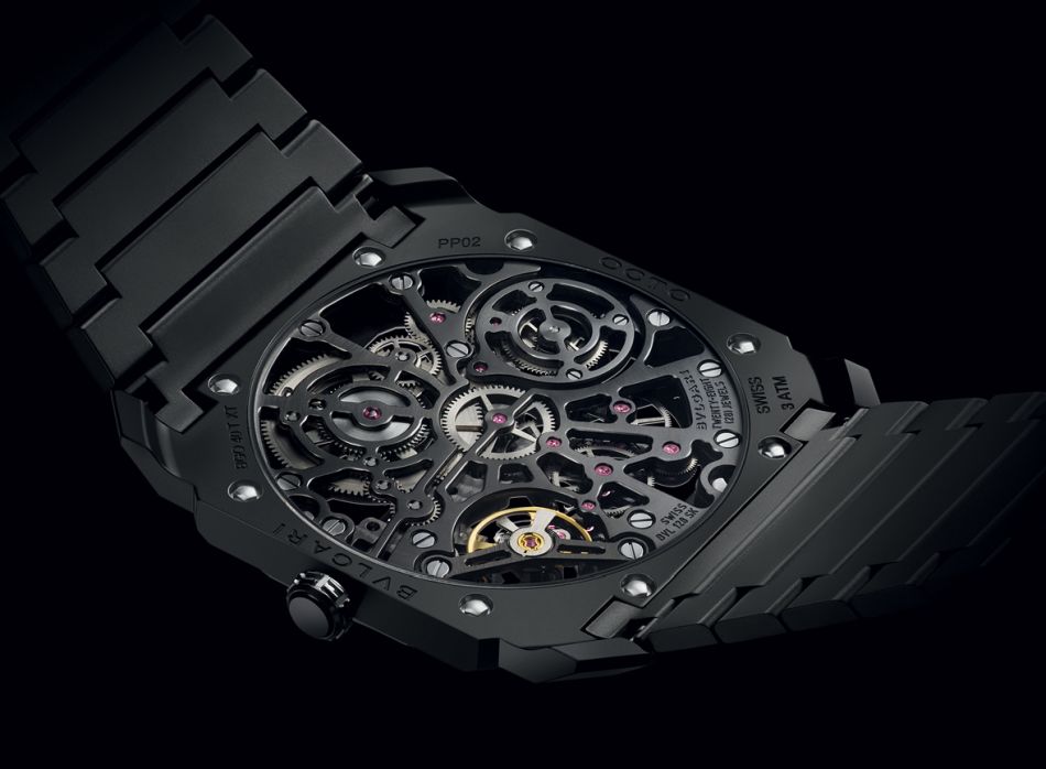 Bvlgari Octo Finissimo Squelette : le noir en toute transparence Bvlgari Octo Finissimo Squelette : le noir en toute transparence