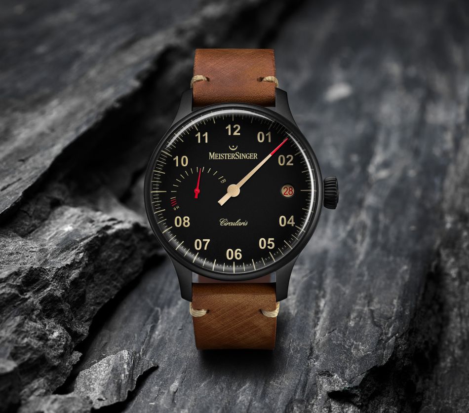 MeisterSinger Black Line : le noir se fait monoaiguille