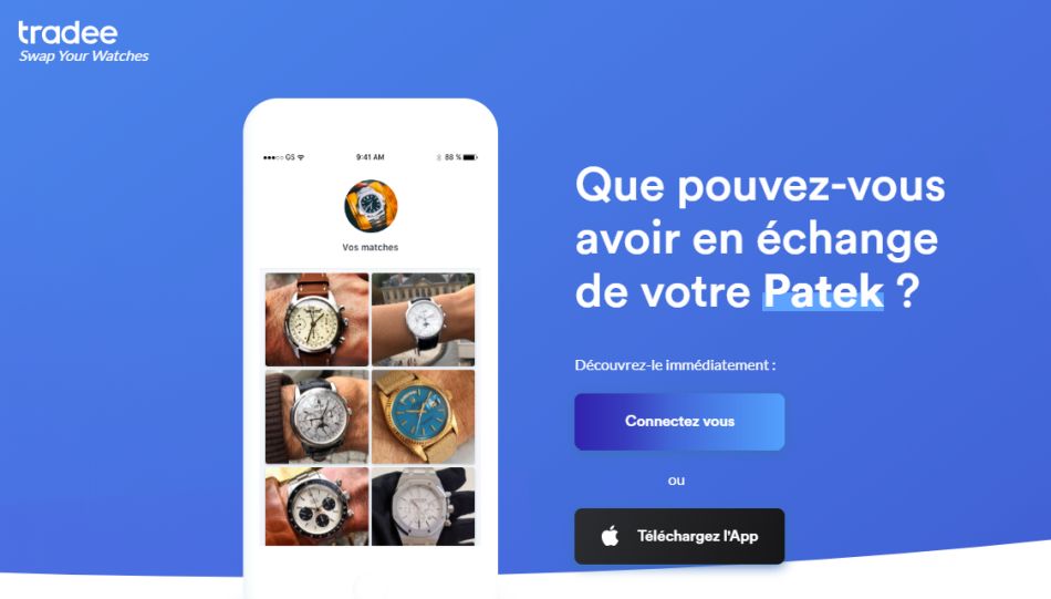 Tradee Watch : une appli-réseau social pour vendre ou échanger sa montre