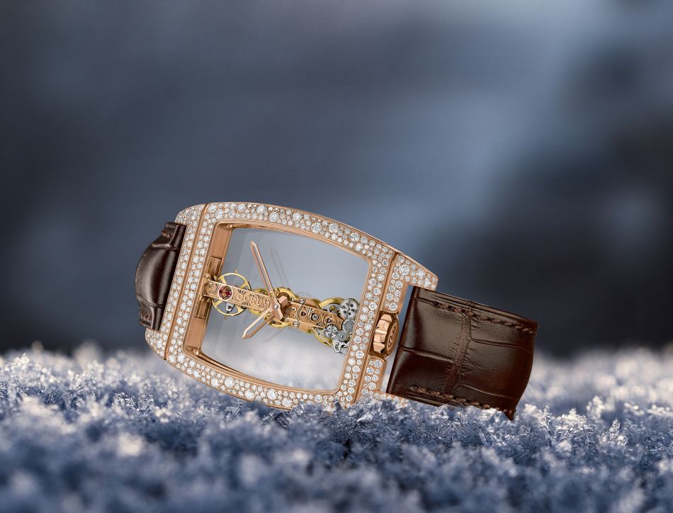 Corum Golden Bridge serti neige