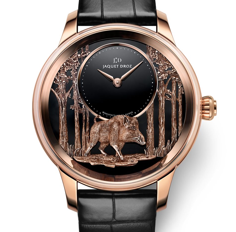 Jaquet Droz : nouvel an chinois, le cochon en gravure