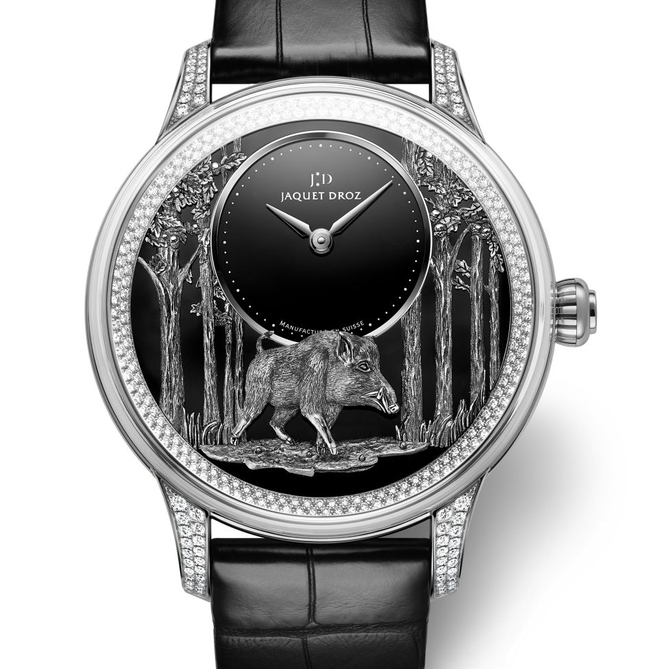 Jaquet Droz : nouvel an chinois, le cochon en gravure