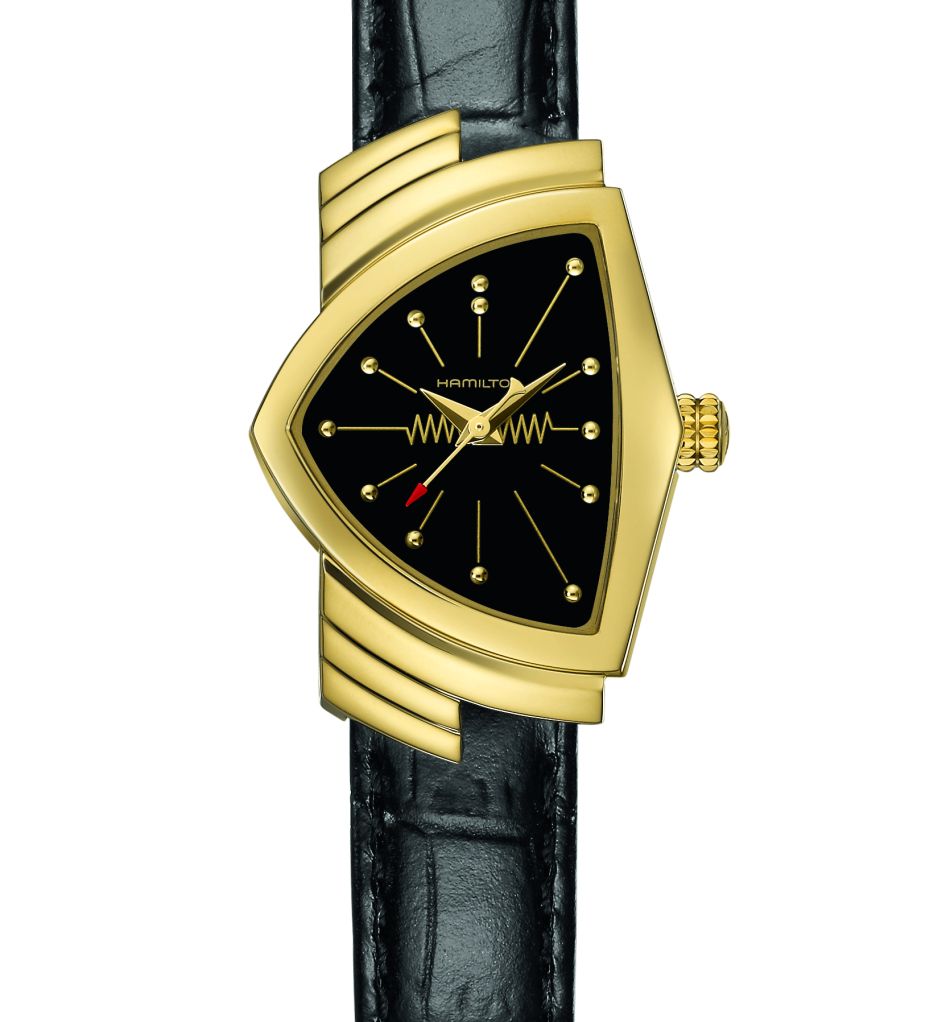 Hamilton Ventura acier plaqué or jaune