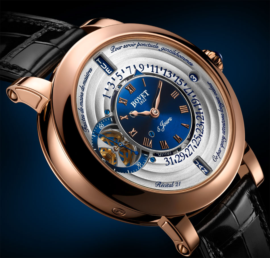 Bovet Récital 21 quantième perpétuel avec date rétrograde Bovet Récital 21 quantième perpétuel avec date rétrograde