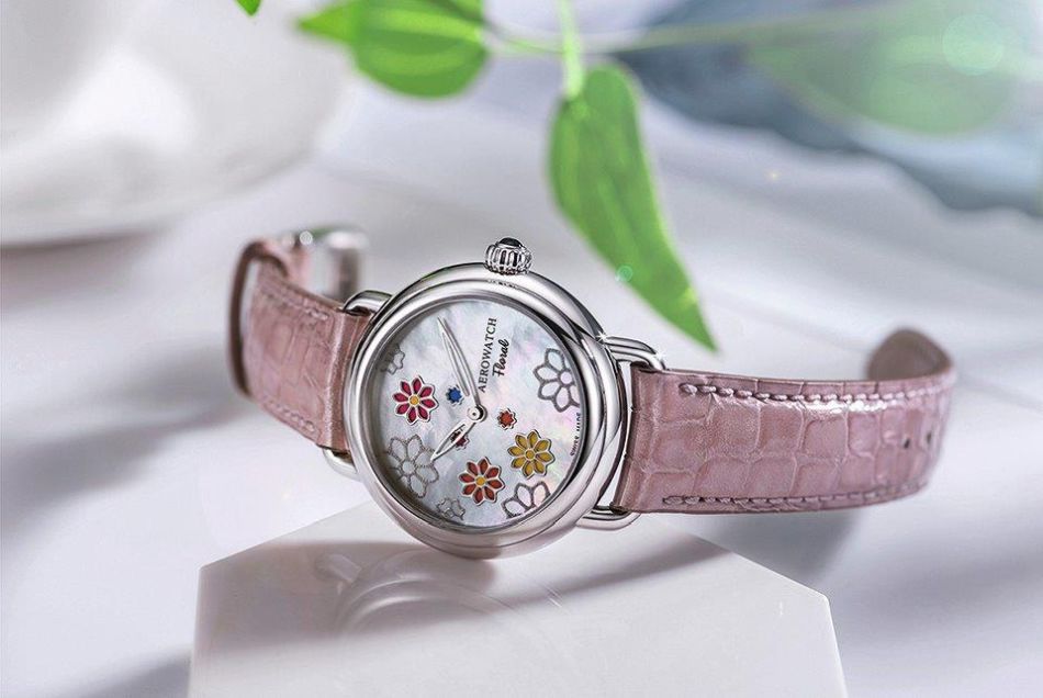 Aerowatch 1942 Floral : montre féminine et printanière