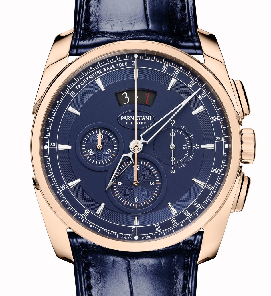 Parmigiani Fleurier Tonda Metrographe or rose et cadran bleu